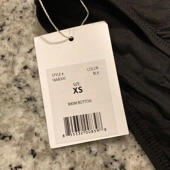 NWT Andie Swim The Bikini Bottom Medium Coverage Leg Cut Low Rise XS Black #3748 - Picture 7 of 15